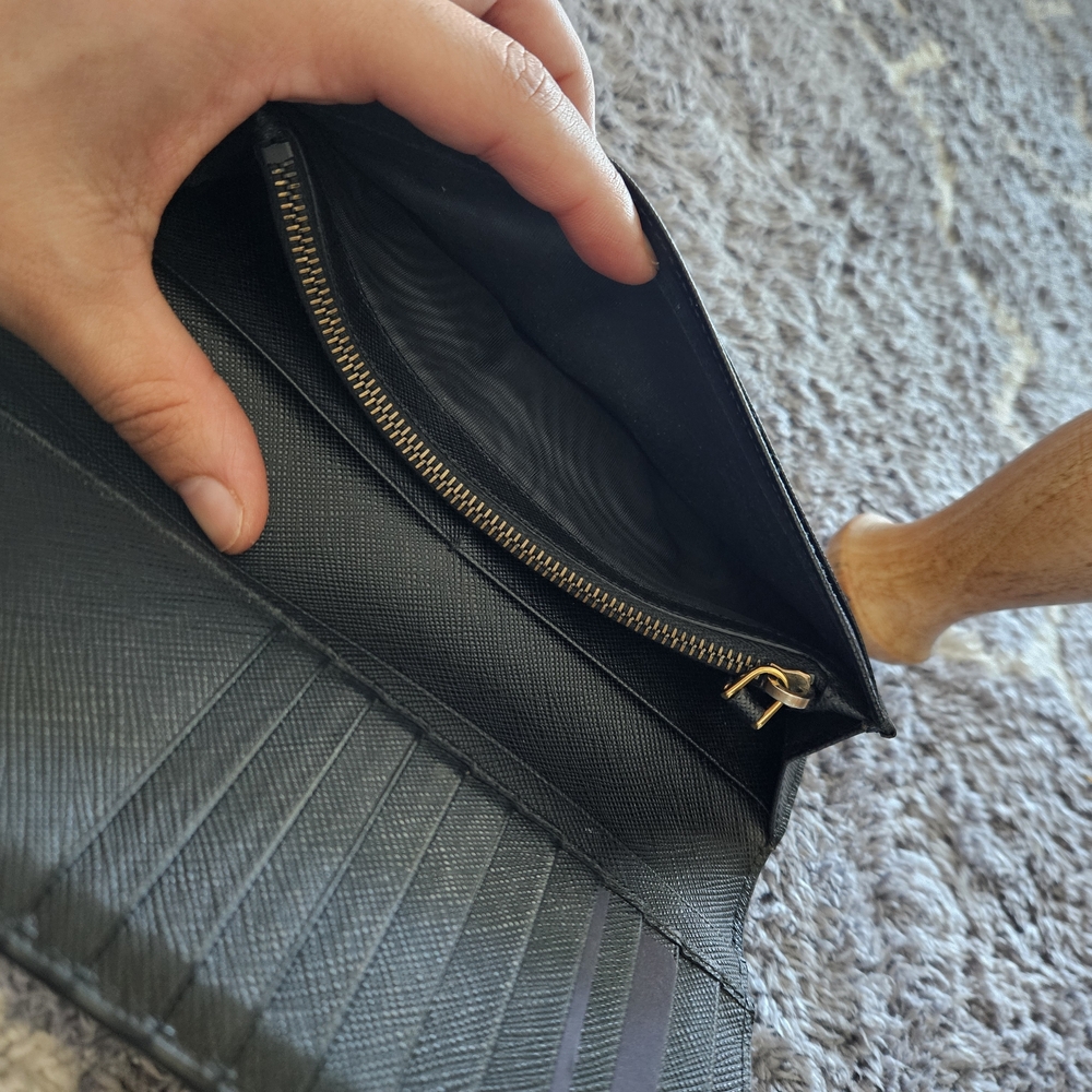 Prada Black Saffiano Leather Long Wallet - Picture 5 of 10